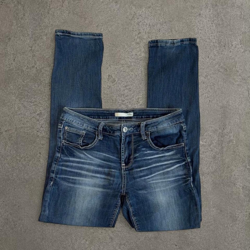 Daytrip Refined Slender Bootcut Jeans Blue Denim Womens Size 28R Y2K 2000s